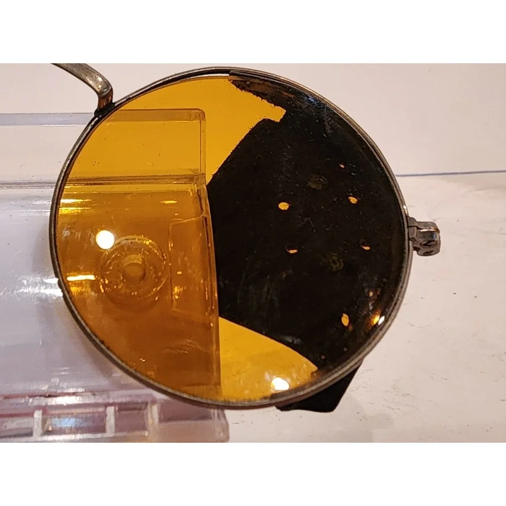 Antique Amber Willson Sunglasses Goggles Spectacles‎ Steampunk Safety Glasses